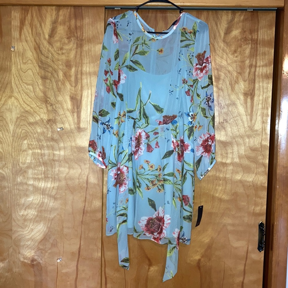 Beautiful floral blue dress